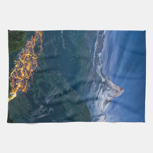 Bergen | De Matterhorn, Zermatt, Zwitserse Alpen Theedoek (Horizontaal)