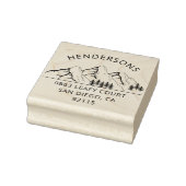 Bergen dennen Modern rustiek retour adres Rubberstempel (Stempel)