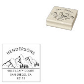 Bergen dennen Modern rustiek retour adres Rubberstempel (Gestempeld)