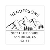 Bergen dennen Modern rustiek retour adres Rubberstempel (Afrduk)