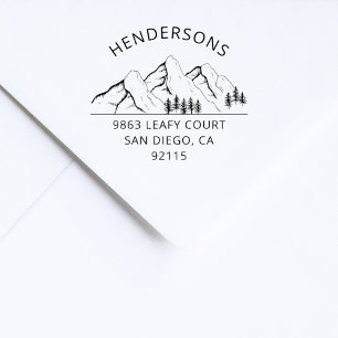 Bergen dennen Modern rustiek retour adres Rubberstempel