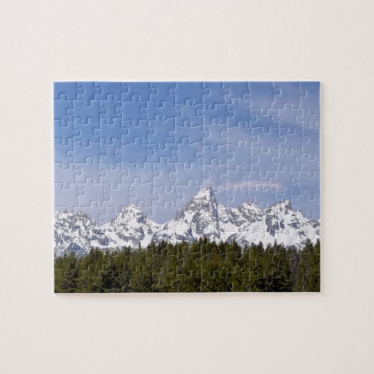 Bergen, dennenbomen en blauwe luchten - 8x10 inch legpuzzel (Horizontaal)