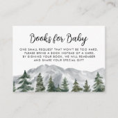 Bergen dennenbos Baby shower Boek aanvraag Informatiekaartje (Voorkant)