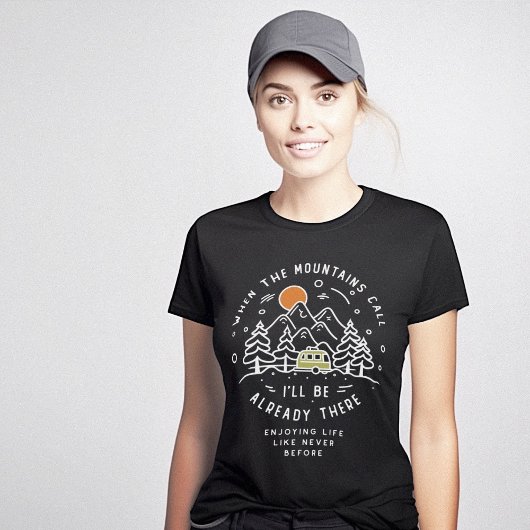 Bergen die Camping Trailer Minimalistisch noemen T-shirt