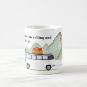 Bergen die de Groene Rustische Waterverf roepen va Koffiemok (Center)