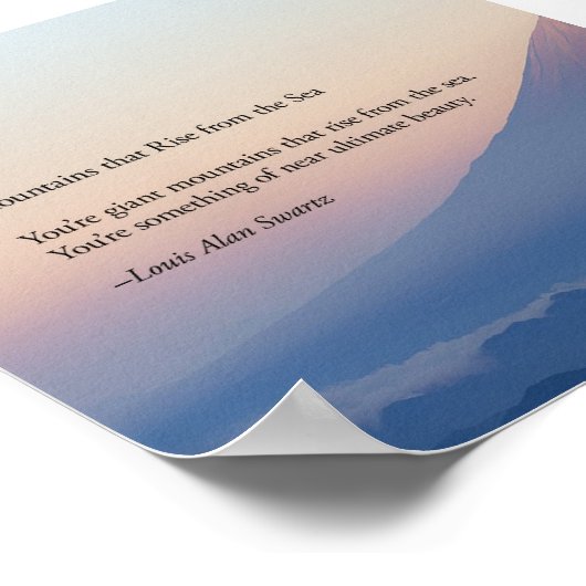 Bergen die uit het Zee groeien Poster (Hoek)