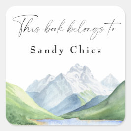 Bergen - dit boek behoort tot vierkante sticker