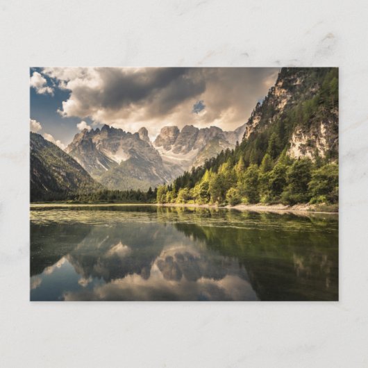 Bergen | Dürrensee Lake, Dolomites, Italië Briefkaart (Voorkant)