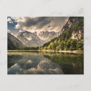 Bergen   Dürrensee Lake, Dolomites, Italië Briefkaart
