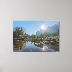 Bergen El Capitan Yosemite Park, Californië Canvas Afdruk
