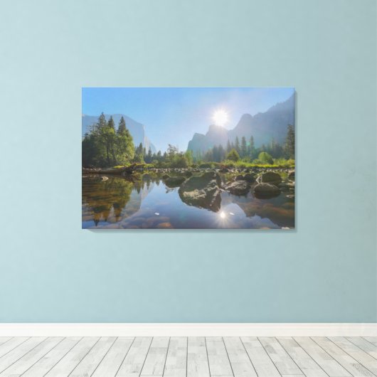 Bergen | El Capitan Yosemite Park, Californië Canvas Afdruk (Insitu (Houten vloer))