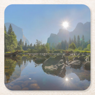 Bergen   El Capitan Yosemite Park, Californië Kartonnen Onderzetters