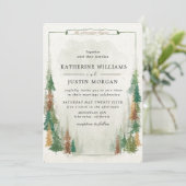 bergen - elegant rustic Wedding Invitation (Staand voorkant)