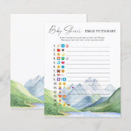 Bergen - emoji pictionary spel baby shower