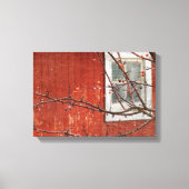 Bergen en Barn Canvas Afdruk (Voorkant)