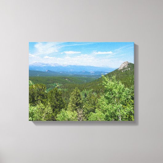 Bergen en beboste valleien bij Golden Gate Canyon Canvas Afdruk (Voorkant)