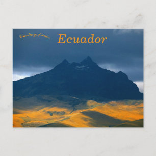 Bergen en bewolkte lucht in Ecuador Briefkaart