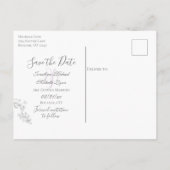 bergen en bloemen sparen de datum bruiloft aankondigingskaart (Achterkant)