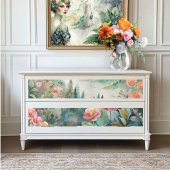 Bergen en bloemen Waterverf Decoupage Tissuepapier