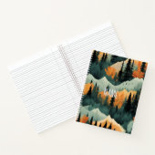 Bergen en bomen Groene en Oranje naam Notitieboek (Binnen)