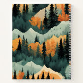Bergen en bomen Groene en Oranje naam Notitieboek (Achterkant)