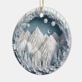 Bergen en Bomen Landschap Keramisch Ornament (Links)