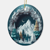 Bergen en Bomen Landschap Keramisch Ornament (Links)