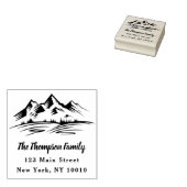 Bergen en Bomen Retouradres Familienaam Rubberstempel (Gestempeld)