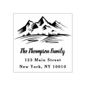 Bergen en Bomen Retouradres Familienaam Rubberstempel (Afrduk)