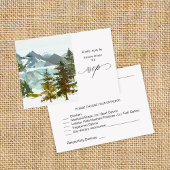 Bergen en bomen Rustic w Meal RSVP-kaart RSVP Kaartje