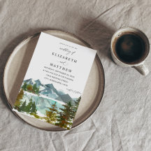 Bergen en bomen Rustic Wedding