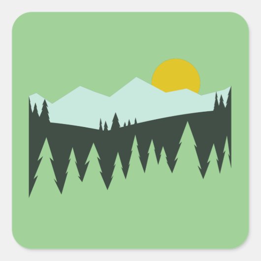 Bergen en Bomen Stickers (Voorkant)