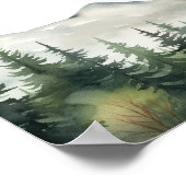 Bergen en bomen vieren begrafenis poster (Hoek)