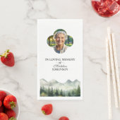 Bergen en bomen vieren begrafenis servet (Insitu)