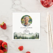 Bergen en bomen vieren begrafenis servet (Insitu)