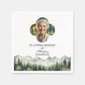 Bergen en bomen vieren begrafenis servet (Voorkant)