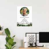 Bergen en Bomen Viering Van Het Leven Funeral Poster (Thuiskantoor)