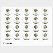 Bergen en Bomen Viering Van Het Leven Funeral Ronde Sticker (Vel)
