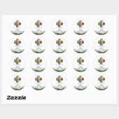 Bergen en Bomen Viering Van Het Leven Funeral Ronde Sticker (Vel)
