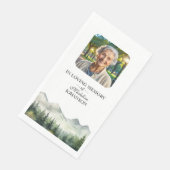 Bergen en Bomen Viering Van Het Leven Funeral Servet (Hoek)