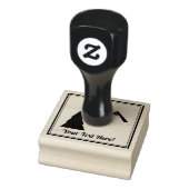 Bergen en boom rubberstempel (Stempel)