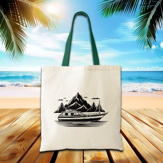 Bergen en boot tote bag