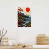 Bergen en bos poster (Keuken)