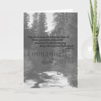 Bergen en BosKerstkaart Feestdagen Kaart