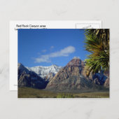 Bergen en Canyon-Uitzicht met sneeuw Briefkaart (Voorkant / Achterkant)