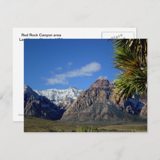 Bergen en Canyon-Uitzicht met sneeuw Briefkaart (Voorkant / Achterkant)