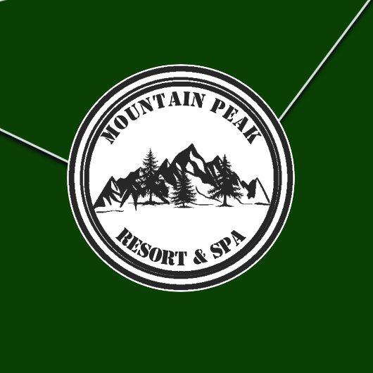 Bergen en Dennen Zakelijk Ronde Sticker