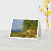 Bergen en dennenbomen kaart (Gele Bloem)