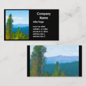 bergen en dennenbomen natuur kunst gewaagd visitekaartje (Voorkant / Achterkant)