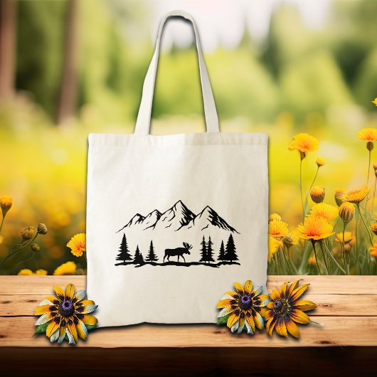 Bergen en elanden tote bag
